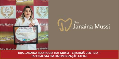 Dra. Janaina Rodrigues Hay Mussi - Cirurgiã dentista - especialista em harmonização facial